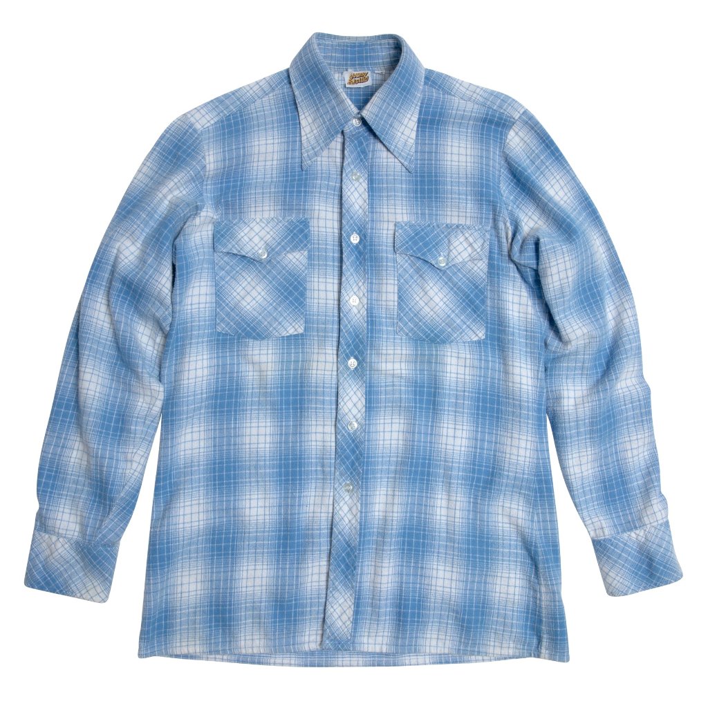 Young Club (Germany) 70s Vintage Flannel Knit Western Shirt : L